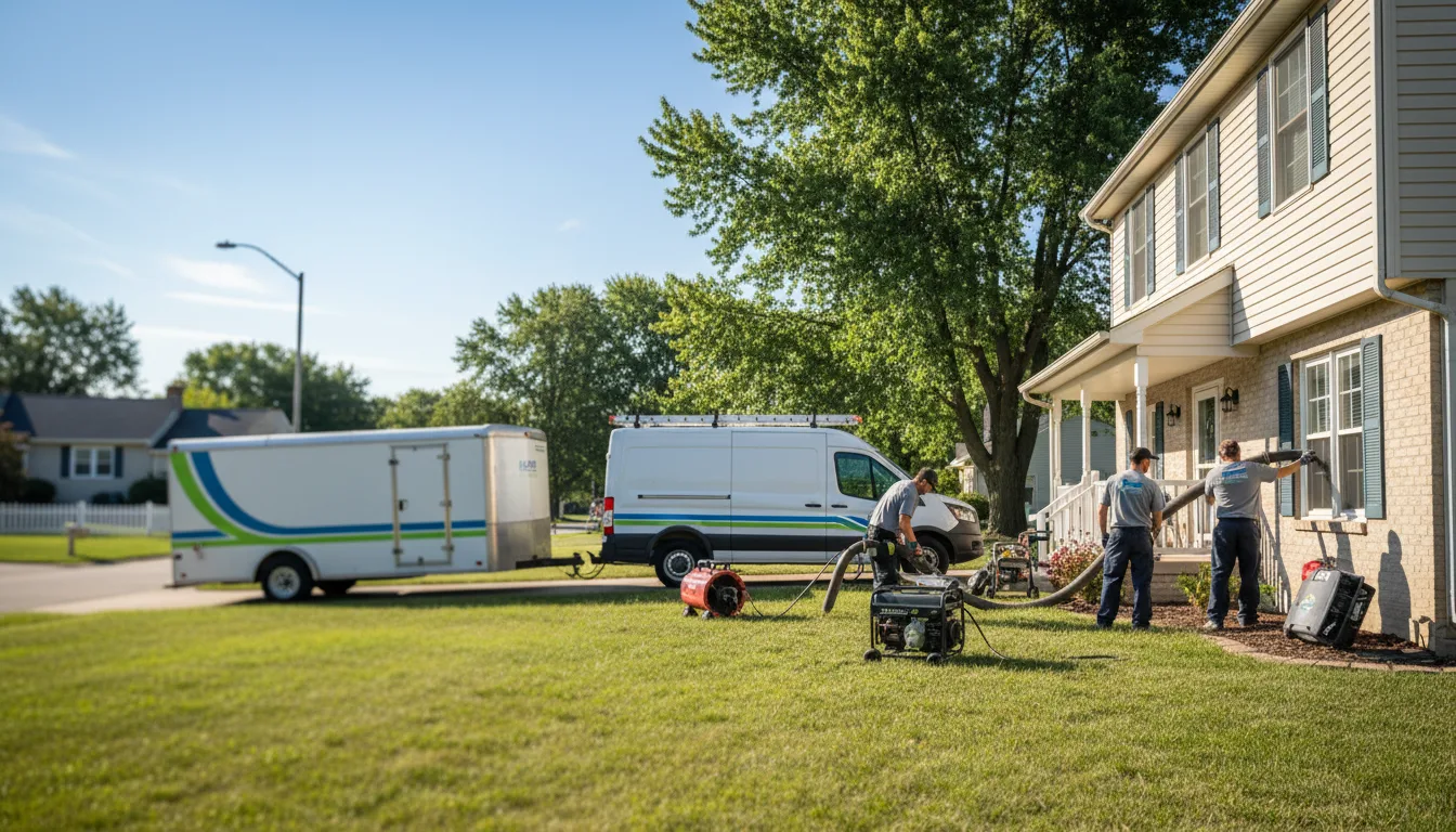 Flooded Basement Restoration And Cleanup With Repair in Darlington, IN near me